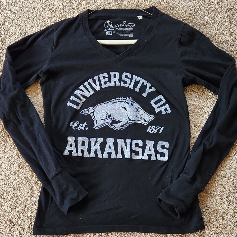 Pressbox by Royce Apparel University Of Arkansas LS Soft Womens Tshirt MEDIUM